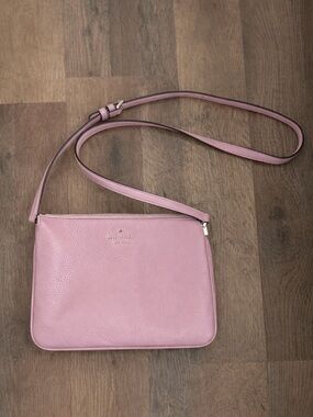 Kate Spade Leila Mini Crossbody Pink Pebbled Leather Slim Bag